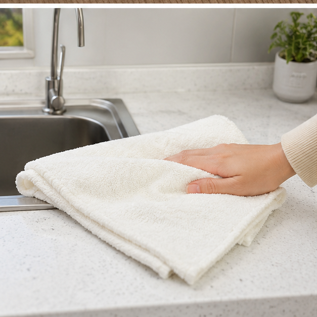White Kitchen Cleaning Towel for Daily Use (YM363)