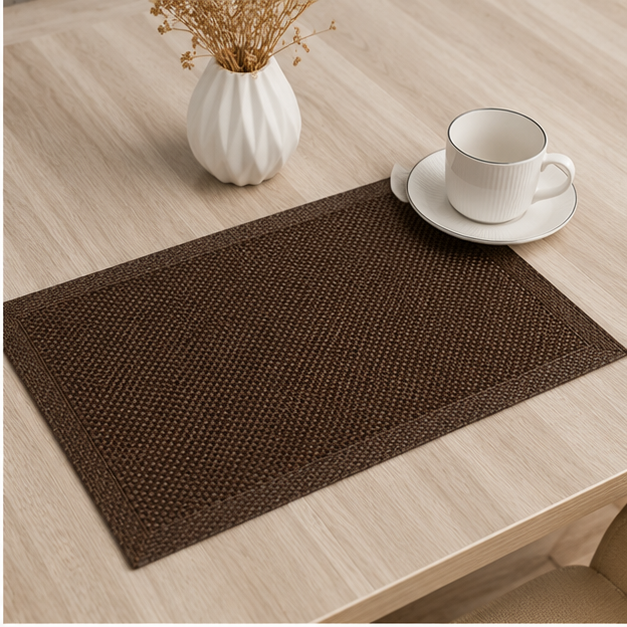 Brown Table Mat Set of 6 for Dining Table (YM710)