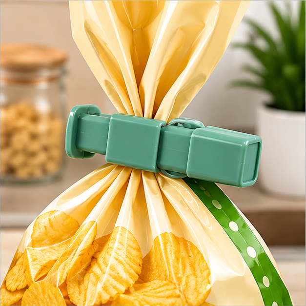 Green Plastic Bag Sealing Clips Set of 3 (YM2047)