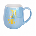Blue Ceramic Tea Coffee Mug for Drinkware Collection (YM2840)
