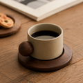 Grey Signature Latte Cup with Saucer (YM2392)