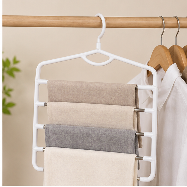 White Plastic Multi-Layer Hanger (YM420)