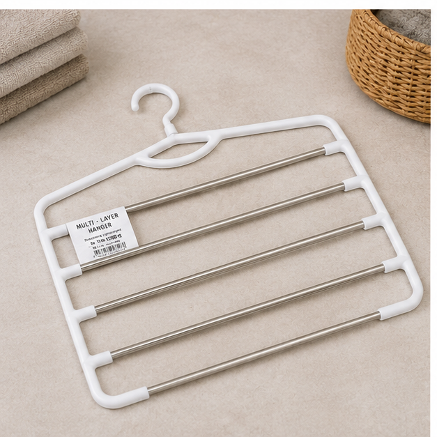 White Plastic Multi-Layer Hanger (YM420)