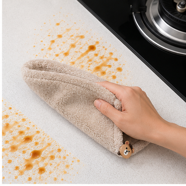 Brown Kitchen Cleaning Towel for Everyday Use (YM363)