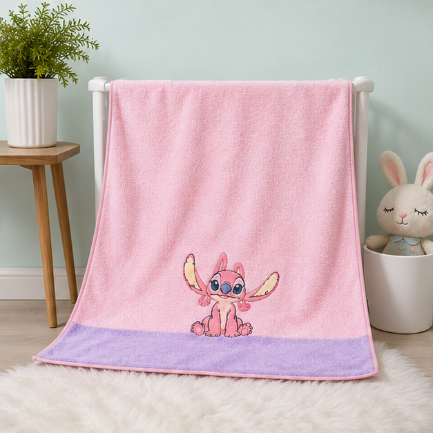 Pink Stitch Kids Bath Towel Soft and Absorbent (YM1915)