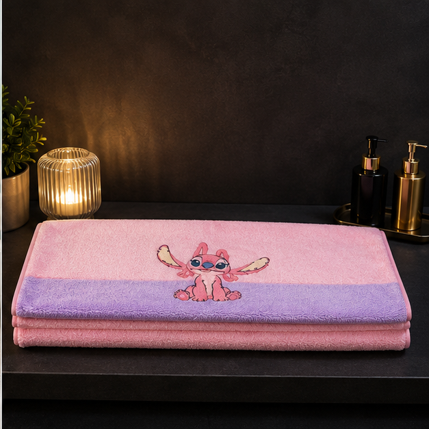 Pink Stitch Kids Bath Towel Soft and Absorbent (YM1915)