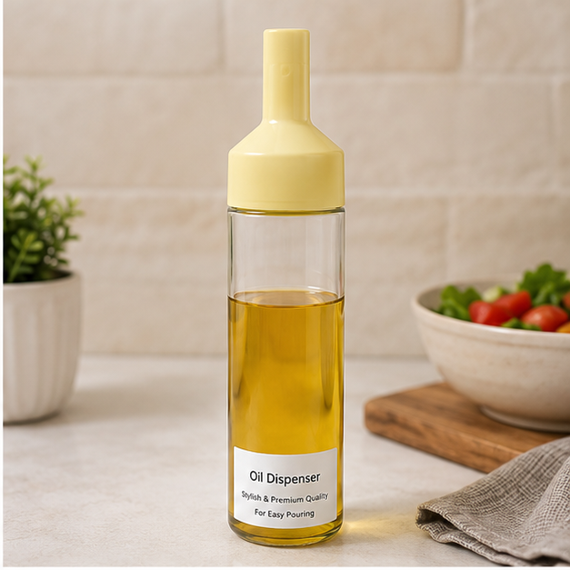 510ml Yellow Glass Oil Dispenser Bottle (YM2753)