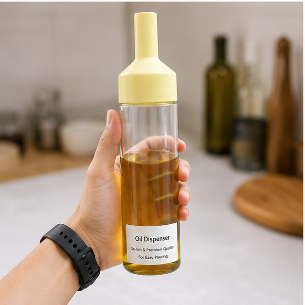 510ml Yellow Glass Oil Dispenser Bottle (YM2753)