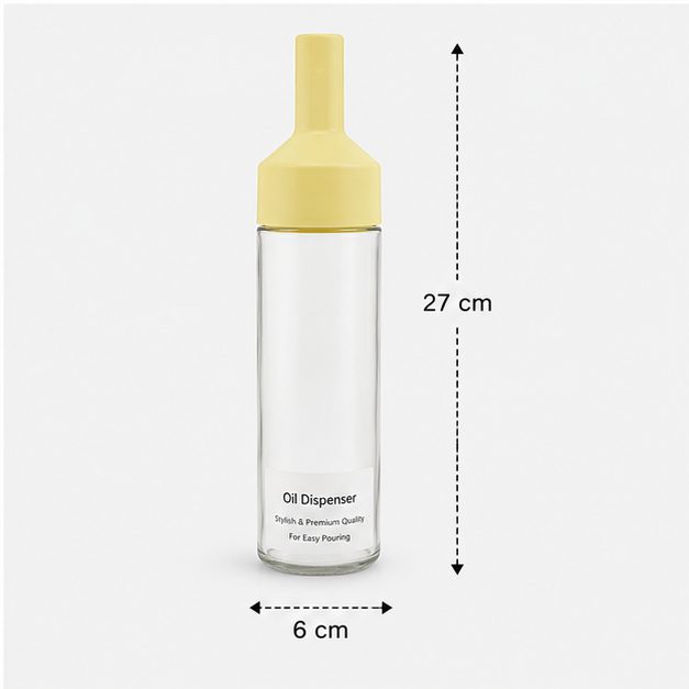 510ml Yellow Glass Oil Dispenser Bottle (YM2753)
