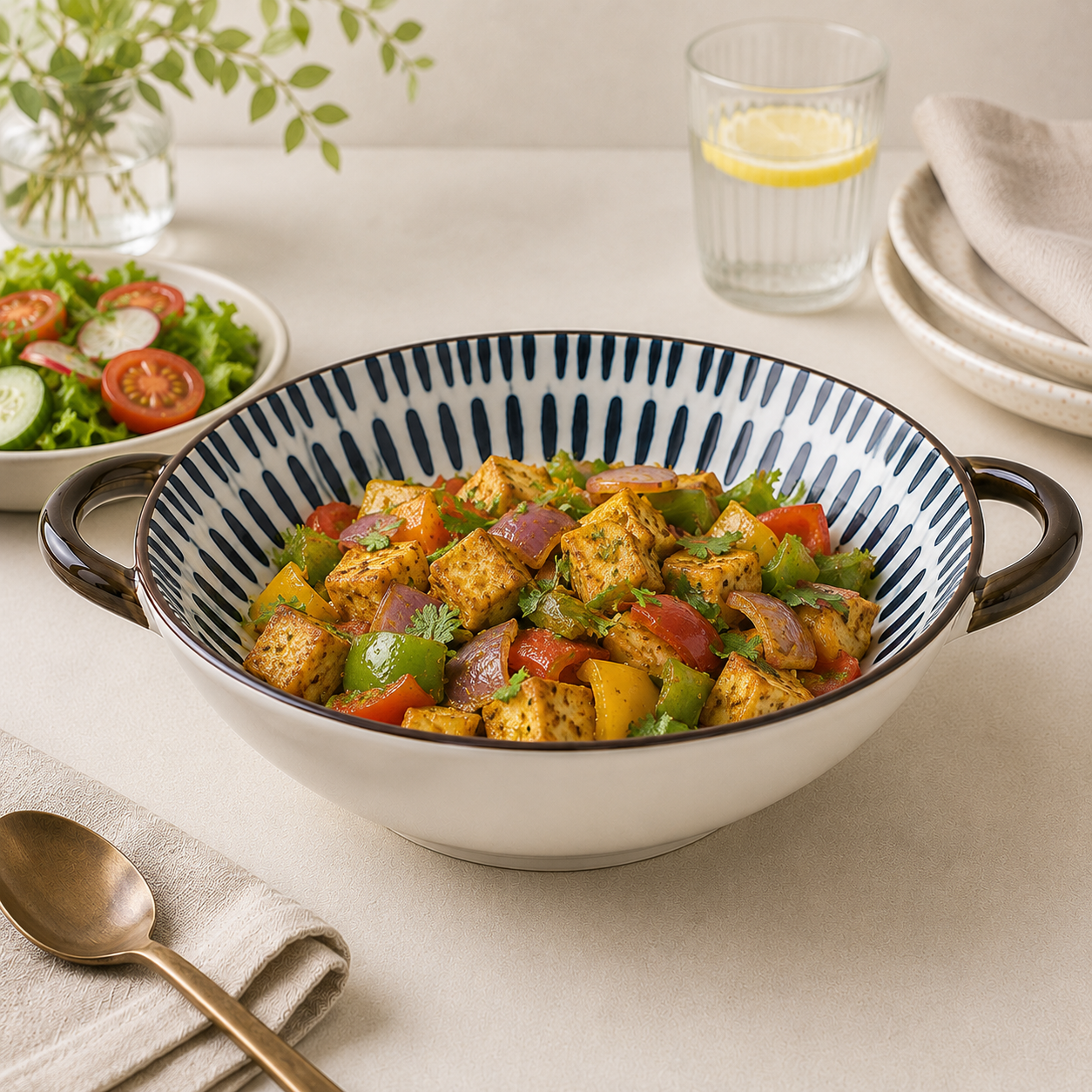 Elegant Ceramic Serving Bowl – 9 Inch (AM406)