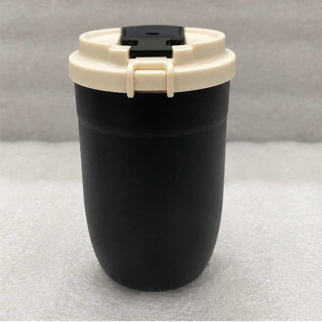 Black Insulated Coffee Tumbler with Secure Flip Lid for Office Use (YM1611)