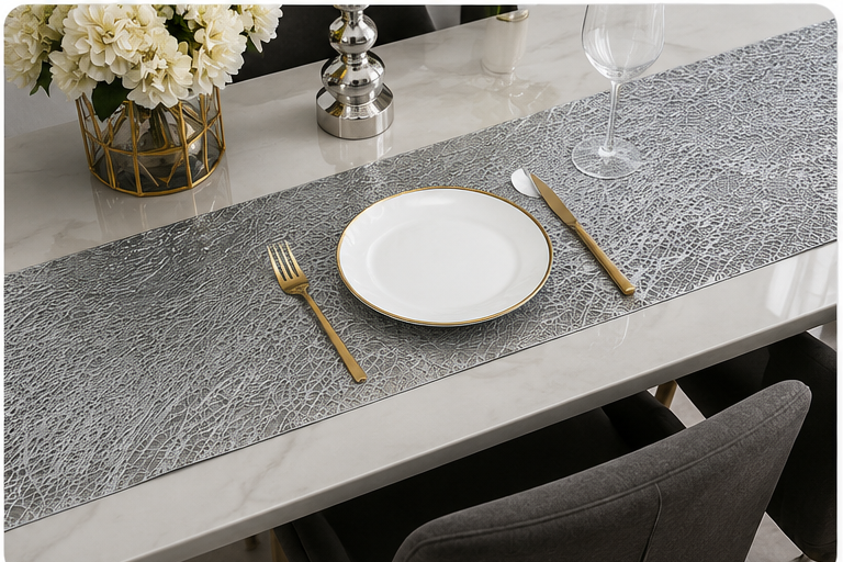 Silver Rubber Table Mat (YM729)