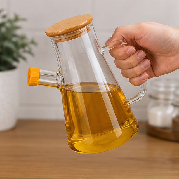 Easy Flow Glass Oil Dispenser Bottle (YM2442)