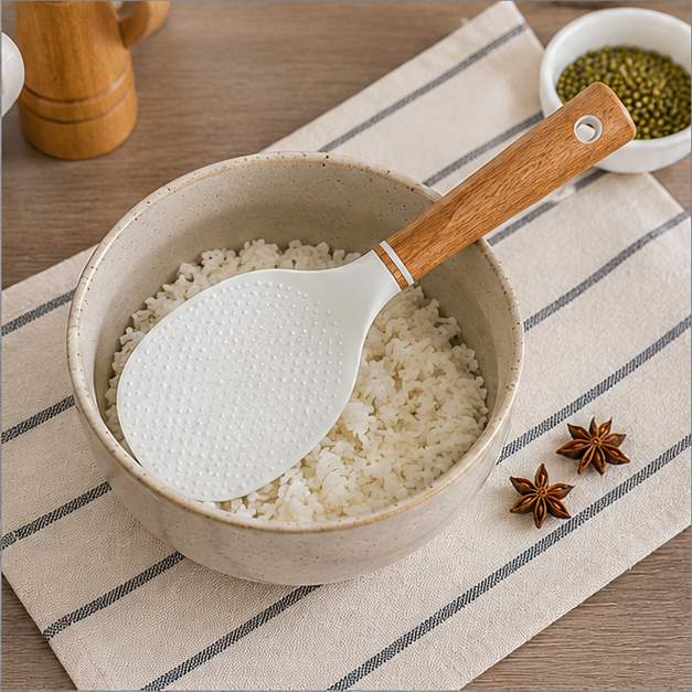 White Kitchen Spatula for Cooking & Baking (YM946)