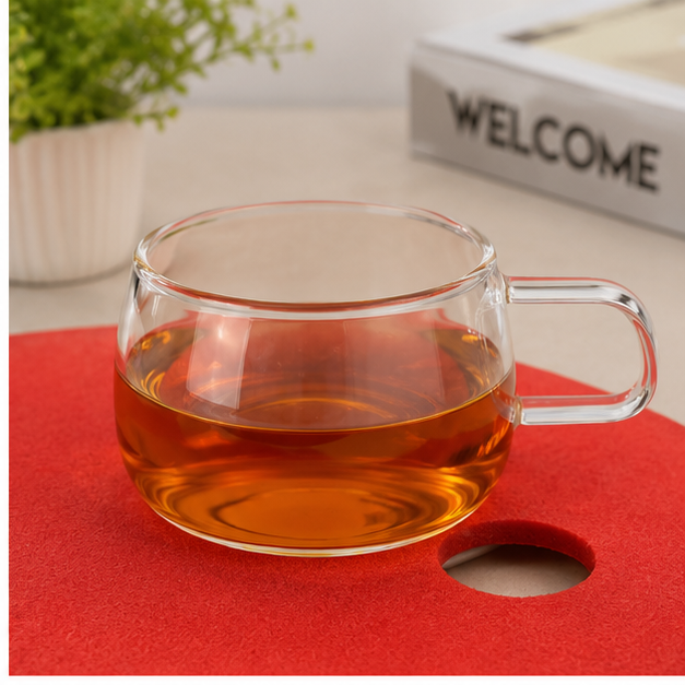Transparent Glass Cup for Tea & Coffee (YM157)