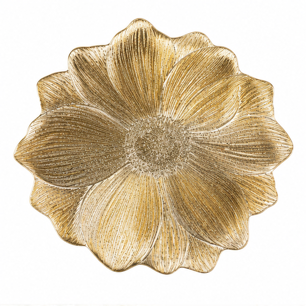 Gold Flower Design Table Mat Set of 6 for Dining Table Styling (YM2661)