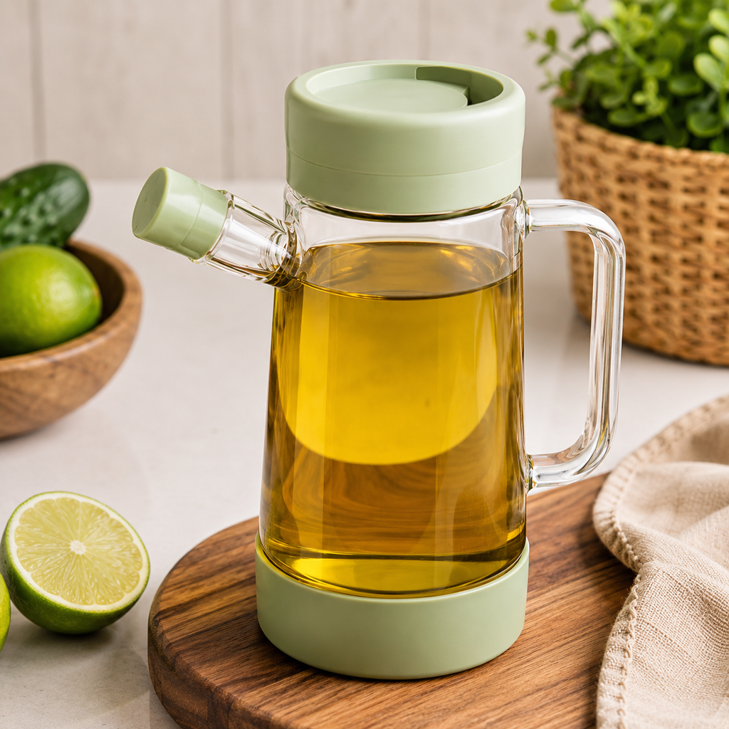 Pure Pour Transparent Glass Oil Dispenser (YM063)