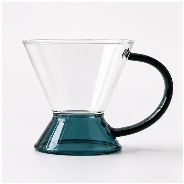 Green Glass Drinking Cup for Daily Use (YM601)