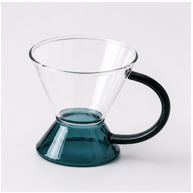 Green Glass Drinking Cup for Daily Use (YM601)