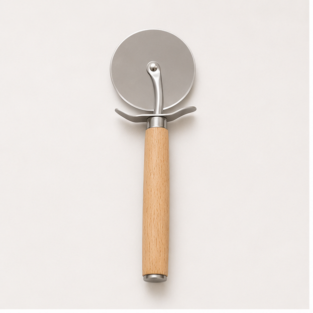 Stainless Steel Pizza Cutter with Wooden Handle (YM1636)