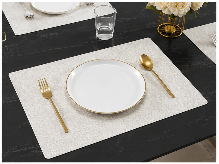 White Table Mat Set of 6 (YM717)