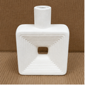 White Geometric Flower Vase for Home Décor (YM2331)