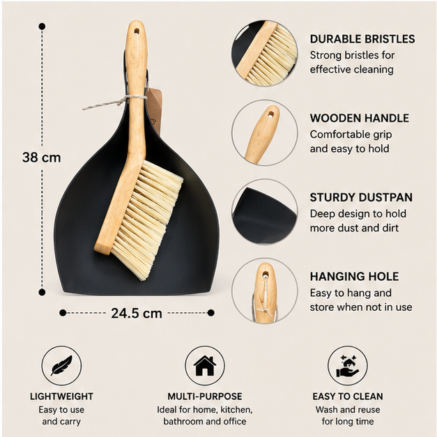 Dustpan and Brush Cleaning Set for Home Use (YM244)