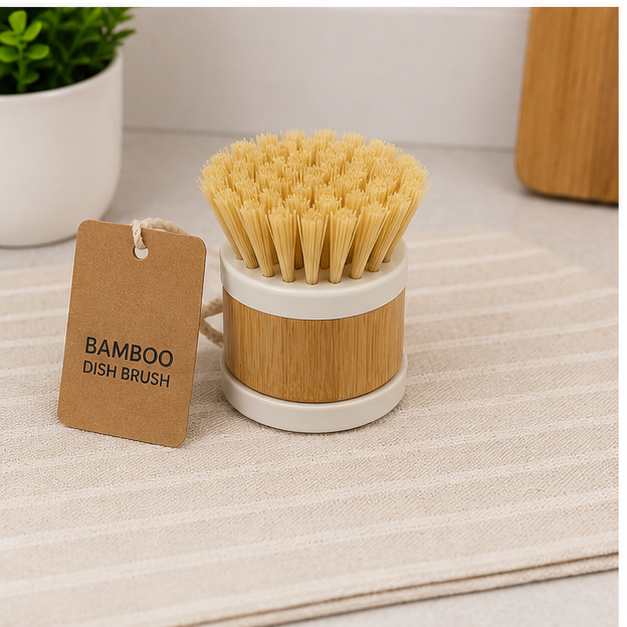 White Bathroom Cleaning Brush for Tiles, Sinks, Corners & Daily Cleaning Use (YM570)
