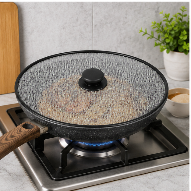 25cm Stainless Steel Mesh Splatter Lid (YM2011)