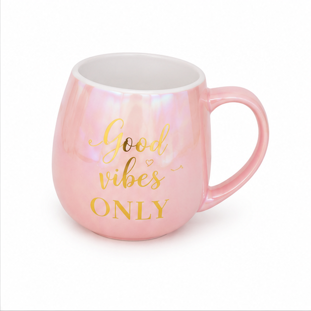 Pink Ceramic Tea Coffee Mug for Drinkware Collection (YM2840)