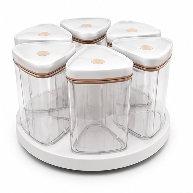 Transparent Vacuum Sealing Container Set of 6 (YM2764)