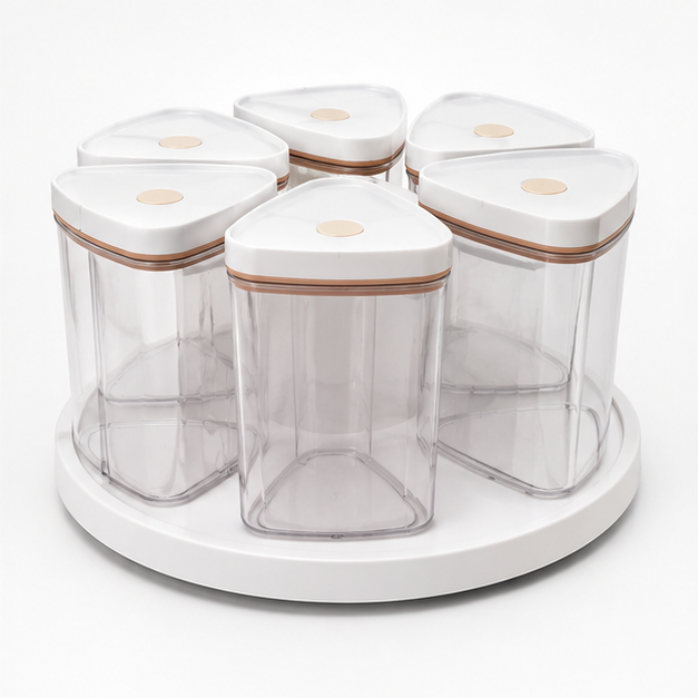 Transparent Vacuum Sealing Container Set of 6 (YM2764)