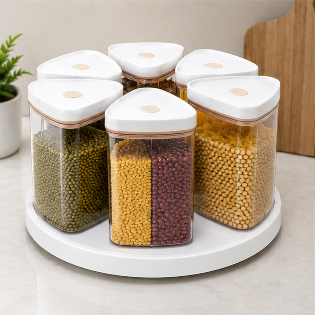 Transparent Vacuum Sealing Container Set of 6 (YM2764)
