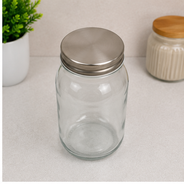 Transparent Mason Jar 1000ML Glass Storage Container (YM2019)