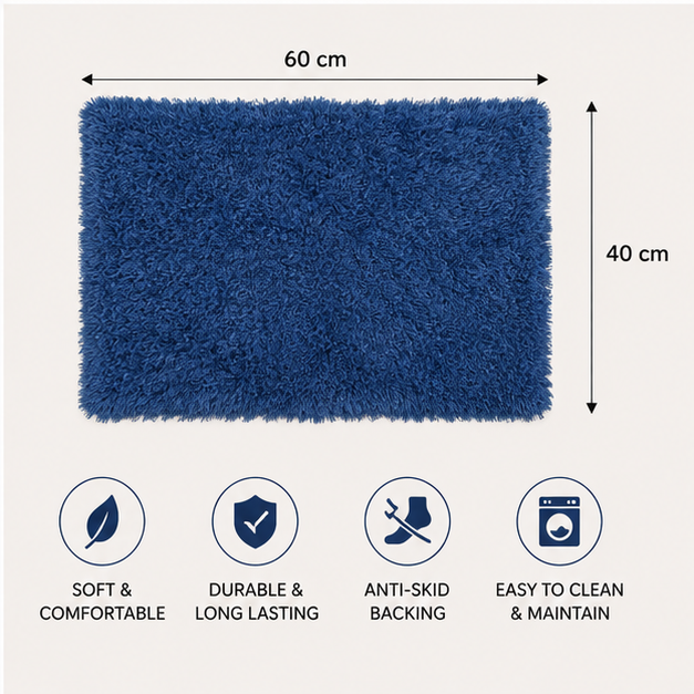 Dark Blue Textured Bath Towel for Daily Use (YM2646)