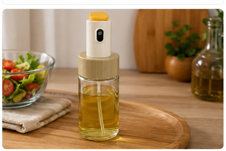 Transparent Glass Oil Spray Bottle 250ml (YM2212)