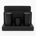 SS Seasoning Set with Paper Holder Black Set of 3 (YM1671)