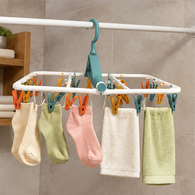 Multi-Color Plastic Clip Hanger Rack (YM403)