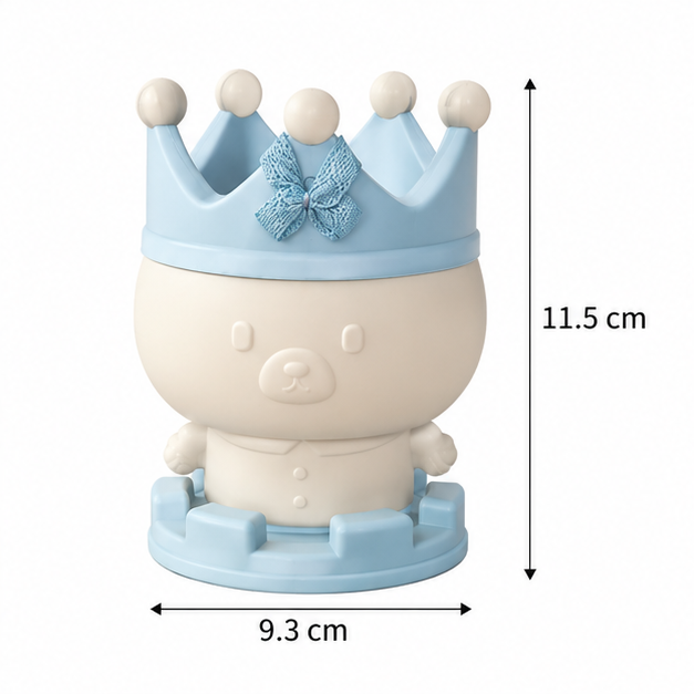 Blue Crown Theme Pen Holder for Desk Organisation (YM814)