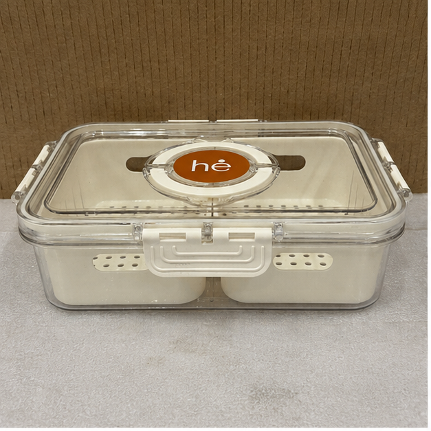 Cream Food Storage Box with Locking Lid (YM1845)
