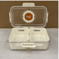 Cream Food Storage Box with Locking Lid (YM1845)