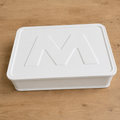 White Rectangular Plastic Storage Box with Lid(YM485)