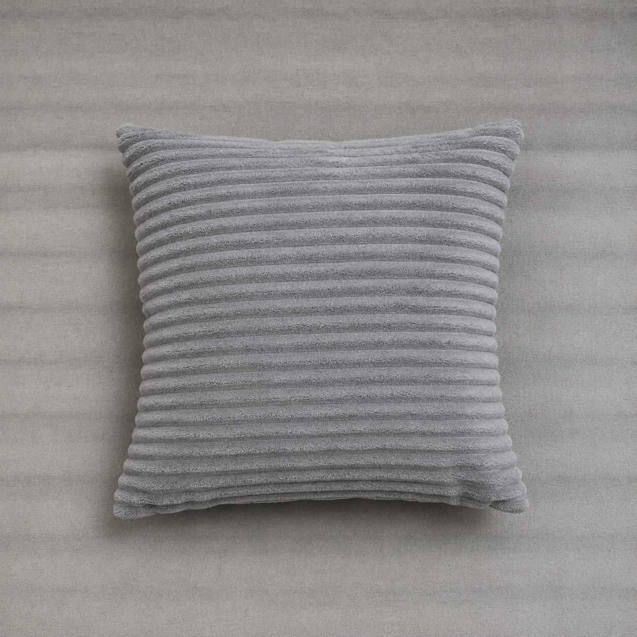 Grey Ribbed Decorative Cushion(YM1864)