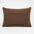 Brown Ribbed Decorative Cushion(YM1864)