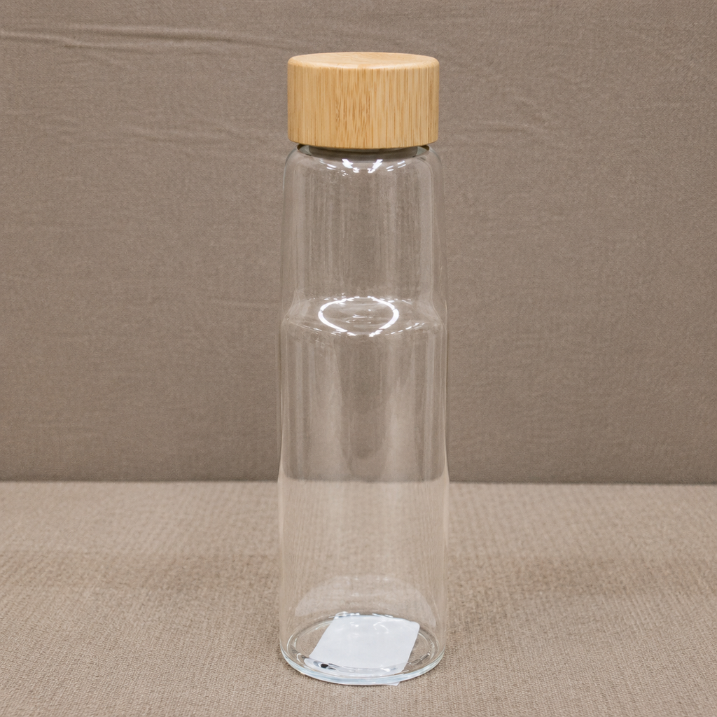 Glass Water Bottle with Wooden Lid(YM2161)