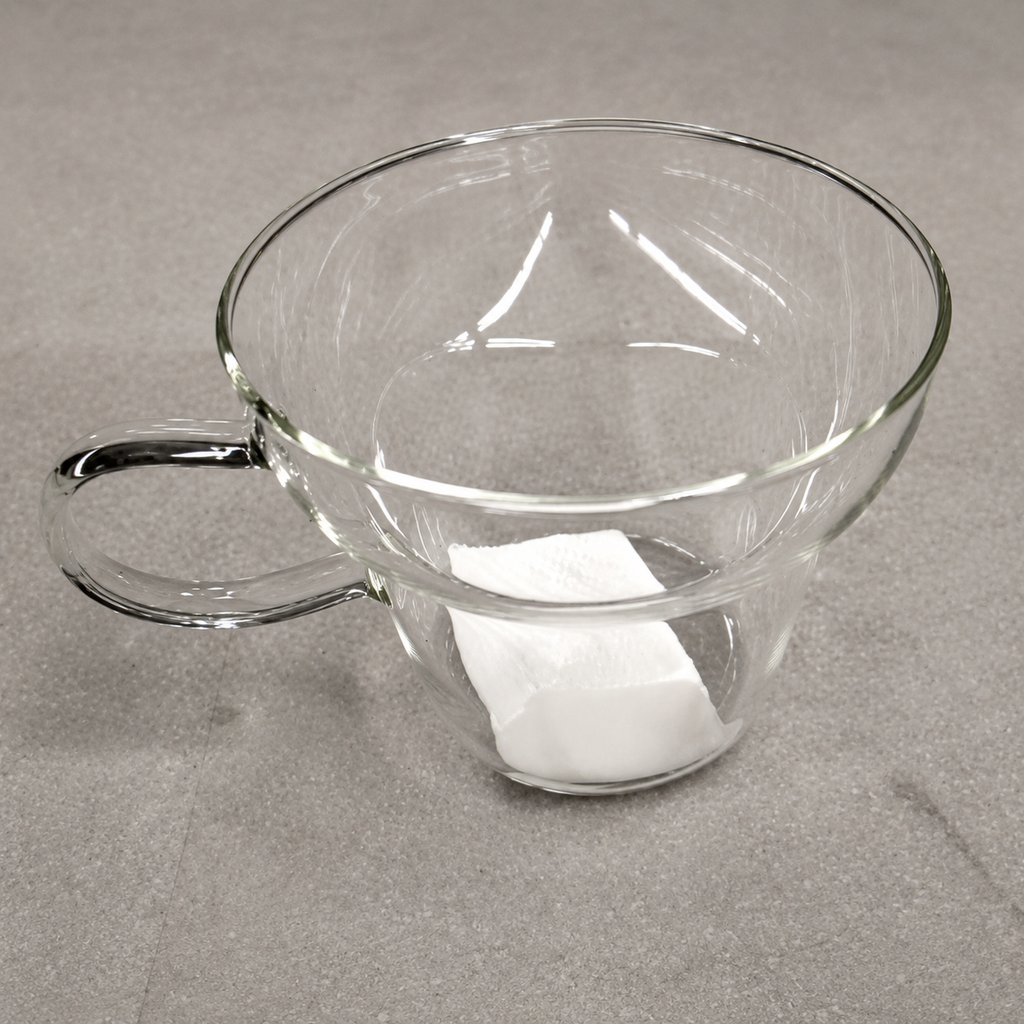 White Glass Tea Cup with Handle(YM1689)