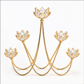 Luxury 5-Arm Gold Crystal Candelabra (YM2271)