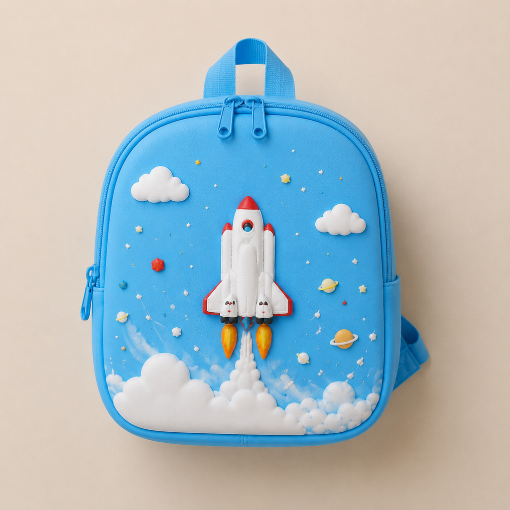 Rocket Theme Sky Blue Kids Mini Backpack(YM1175)