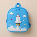 Rocket Theme Sky Blue Kids Mini Backpack(YM1175)