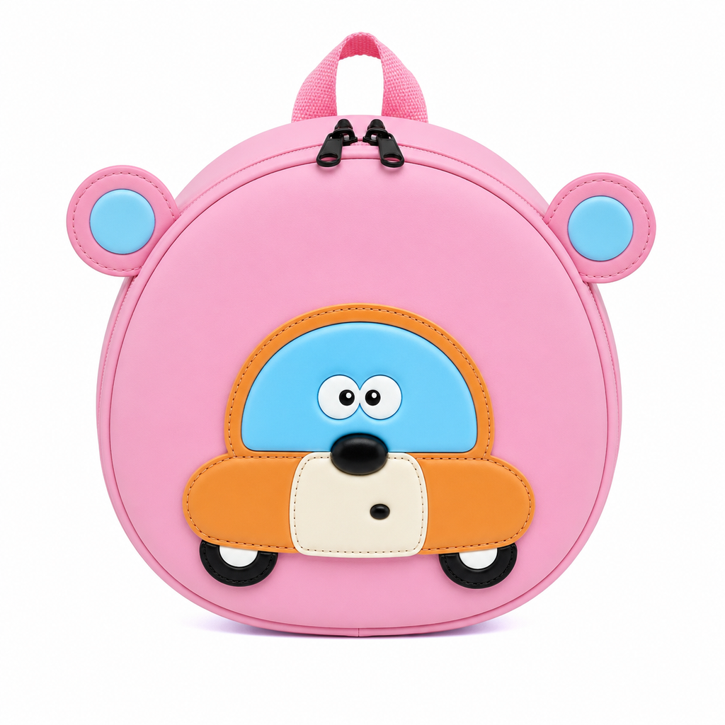 Cute Pink Cartoon Bear Car Kids Mini Backpack(YM1173)